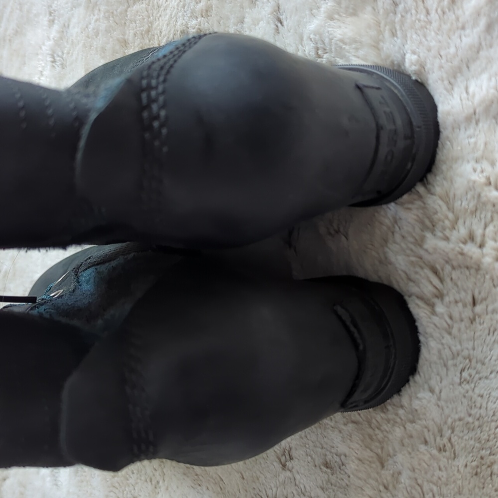 Sorel PDX Women's Lace Up Lexi Wedge Boots Booties Blue Black Plaid Size 10 - Picture 5 of 10